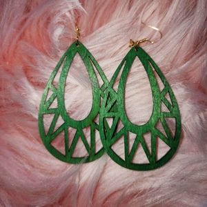 Laser Cut Wooden Earrings